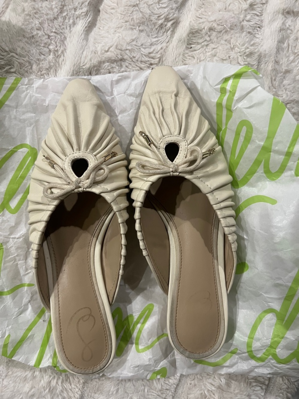 Sam Edelman Cream Flats